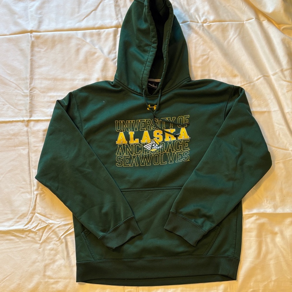 Under Armour Green Univ of Alaska Anchorage Seawolves Hoodie